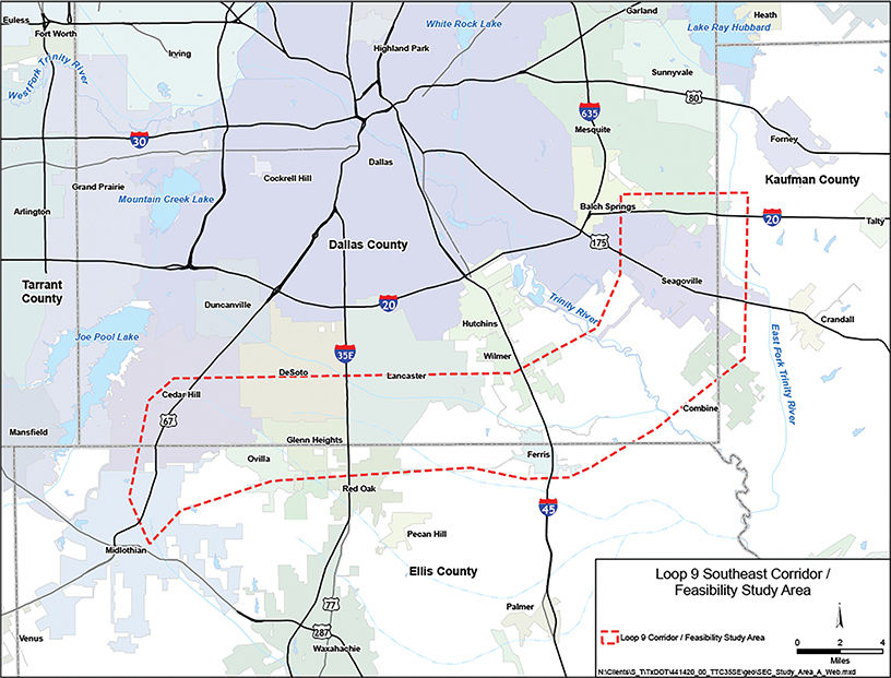 Proposed Loop 9 route